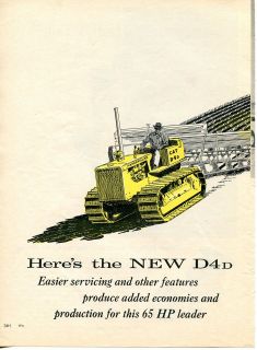 1963 caterpillar cat d4d farm tractor 2 page ad time