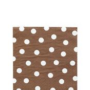 paper beverage napkins brown polka dot made in usa time