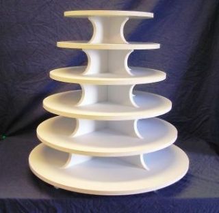 tier round cupcake stand plastic laminated foam core time