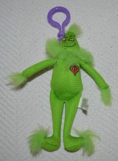 Universal Studios Dr Suess The Grinch GRINCH 2000 W/Clip Soft Plush