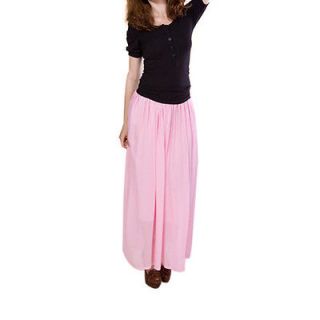 Elegant Chiffon Hot Pleated Long Maxi Skirt Elastic Waist Band Dance 