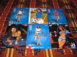 LOT 6 MILLER LITE SEXY GIRL BEER POSTER BAR PICTURE SIGNS