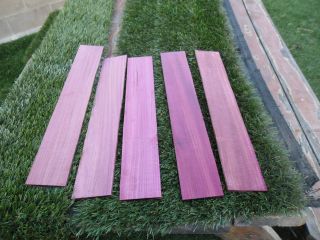 Exotic Wood Fretboard Blank Flamed PupleHeart 4A Grade Piece Free 