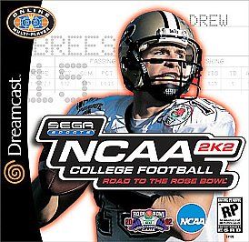 NCAA College Football 2K2 Road to the Rose Bowl Sega Dreamcast, 2001 
