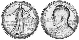 Half Dollar, 1936, Lynchburg, Va., Sesquicentennial