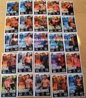 wwe slam attax evolution 25 different trading cards from united