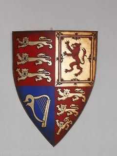   Coat of Arms Medieval Knight Great Britain Shield Handpainted Armor