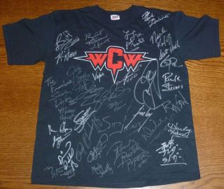 Rowdy Roddy Piper & Scott Hall & Mick Foley +30 Signed WCW Shirt PSA 