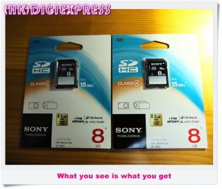 PCS Brand New Sony 8GB SDHC Memory Card SF 8N4/QT HD Free origami 