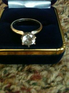  gold 1 1/4 carat diamond solitare/ring enhancer/Mens wedding ring