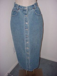 rafaela blue denim long jean skirt size 8 time left