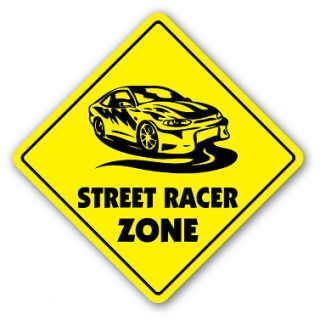 STREET RACER ZONE Sign xing gift novelty drag racing stock car