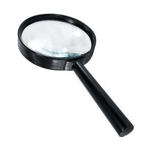 magnifying glass magnifier with black handle rim x3 returns