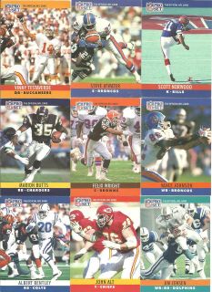 PRO SET NFL AMERICAN FOOTBALL TRADING CARD   See Which Cards Available 