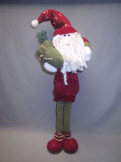 Mistletoe Mountain Collection Long Legged Santa Figurine Knitted Suit 