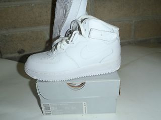 youth nike air force 1 mid ps wht wht 314196 113