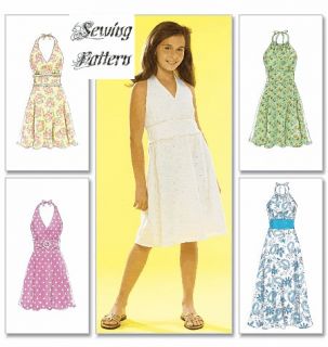 mccall s 5574 girls halter neck dress sewing pattern more options 