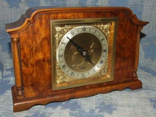   Walnut Bracket Mantel Clock ELLIOTT LONDON  ARMSTRONGS MANCHESTER