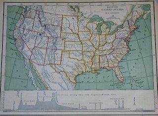   map 1870 eclectic series geographies 10.5 x 12,5map of the united