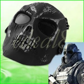 Men Airsoft Hunting War Games Full Face Death Plastic Skull Mask 