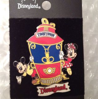 Disneyland Toontown Trolley Mickie Mouse Minnie Mint Orig Card Retired