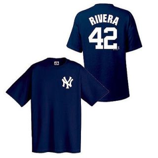 New York Yankees Mariano Rivera Navy Name and Number Jersey T Shirt