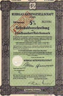german bond 1939 ruhr gas company from united kingdom returns