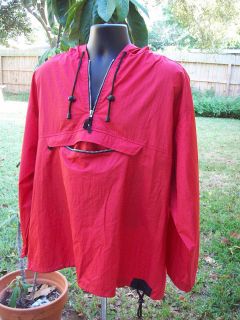 Marlboro Red Windbreaker Nylon Jacket Mens Size Large Hooded Zip