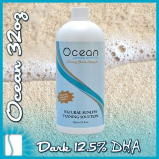 OCEAN 32 oz DARK TINT Tanning 12.5% DHA Tan Solution Airbrush Spray 