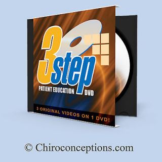 Chiropractic 3 in 1 DVD video for patient information during treatment