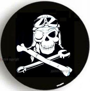 Newly listed SPARE TIRE COVER 265/75R16 with Mechanic Pirate Skull h3 