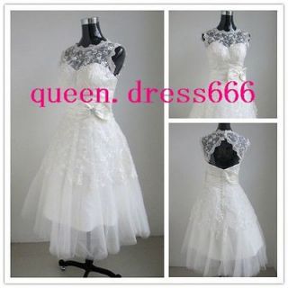   White Tulle Lace Wedding Bridal Dress/Pageant Party Gown/Evening Prom
