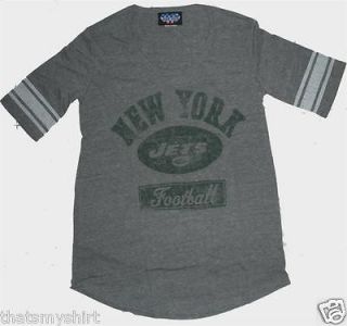 New Authentic Junk Food NFL New York Jets Varsity Stripe Juniors T 
