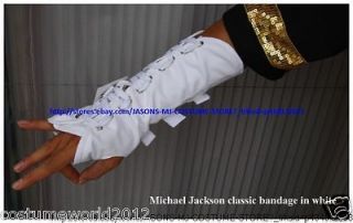 MUST HAVE MICHAEL JACKSON WHITE DANGEROUS ARMBRACE BANDAGE MJ 