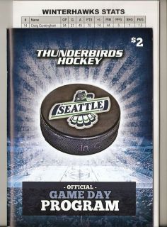 2010 11 Seattle Thunderbirds Program Vs. Portland Winterhawks