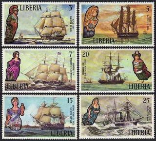 Liberia 608 613,C194,MNH.Michel 845 850,Bl.62. Sailing Ships 
