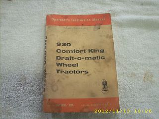 case 930 comfort king draft o matic operators manual from