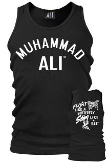 OFFICIAL MUHAMMAD ALI FLOAT LIKE A BUTTERFLY VEST GYM BOXING TSHIRT 