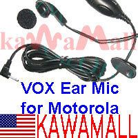 KAWAMALL In Ear Headset/Earpie​ce VOX Mic for Motorola 2/Two Way 