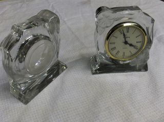 Clock Insert Base Lead Crystal NOS Parts Age Unknown Very Nice Vintage 