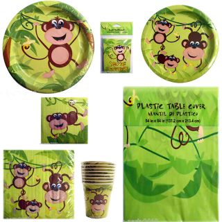 GREEN JUNGLE MONKEYS Birthday Party Supplies ~ Pick 1 or Many to 