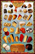 Cheeses Of The World Poster by John Harrisson   Non Laminated ​BRAND 