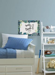 Paisley Please Blue and Green Dry Erase Board Removable Wall Decal 