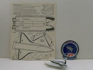   Shuttle NASA Paper Glider Kit & Metal Model & Space Lab Sticker Decal