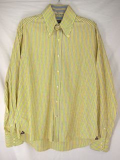 camicie mens long sleeve button front shirt size l