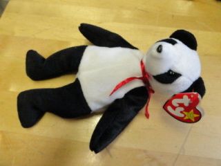 ty beanie babies collection panda fortune bear 1997 time left