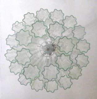 murano venini textured 20 tube crystal chandelier 1970s time left