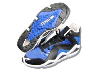 REEBOK Men Kamikaze III Mid NC Black Blue Casual Athletic Shoes SZ 12