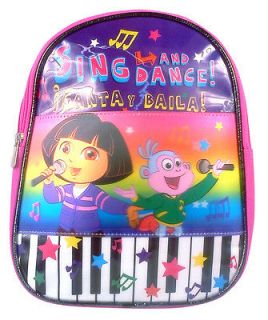 Dora the Explorer Piano 10 Lenticular Small Backpack Original USA 
