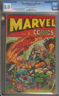 MARVEL MYSTERY COMICS #62 CGC 8.0 CR/OW PAGES///ALEX SCHOMBURG COVER